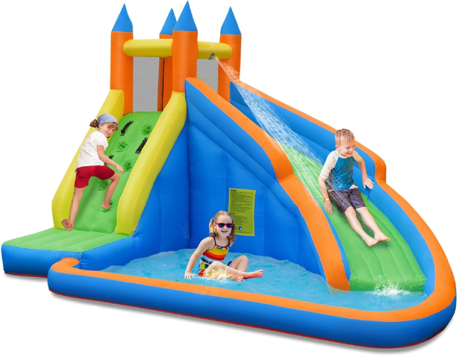 Kids Outdoor Slide - Гигантский надувной аквапарк с батутом, скалодромом