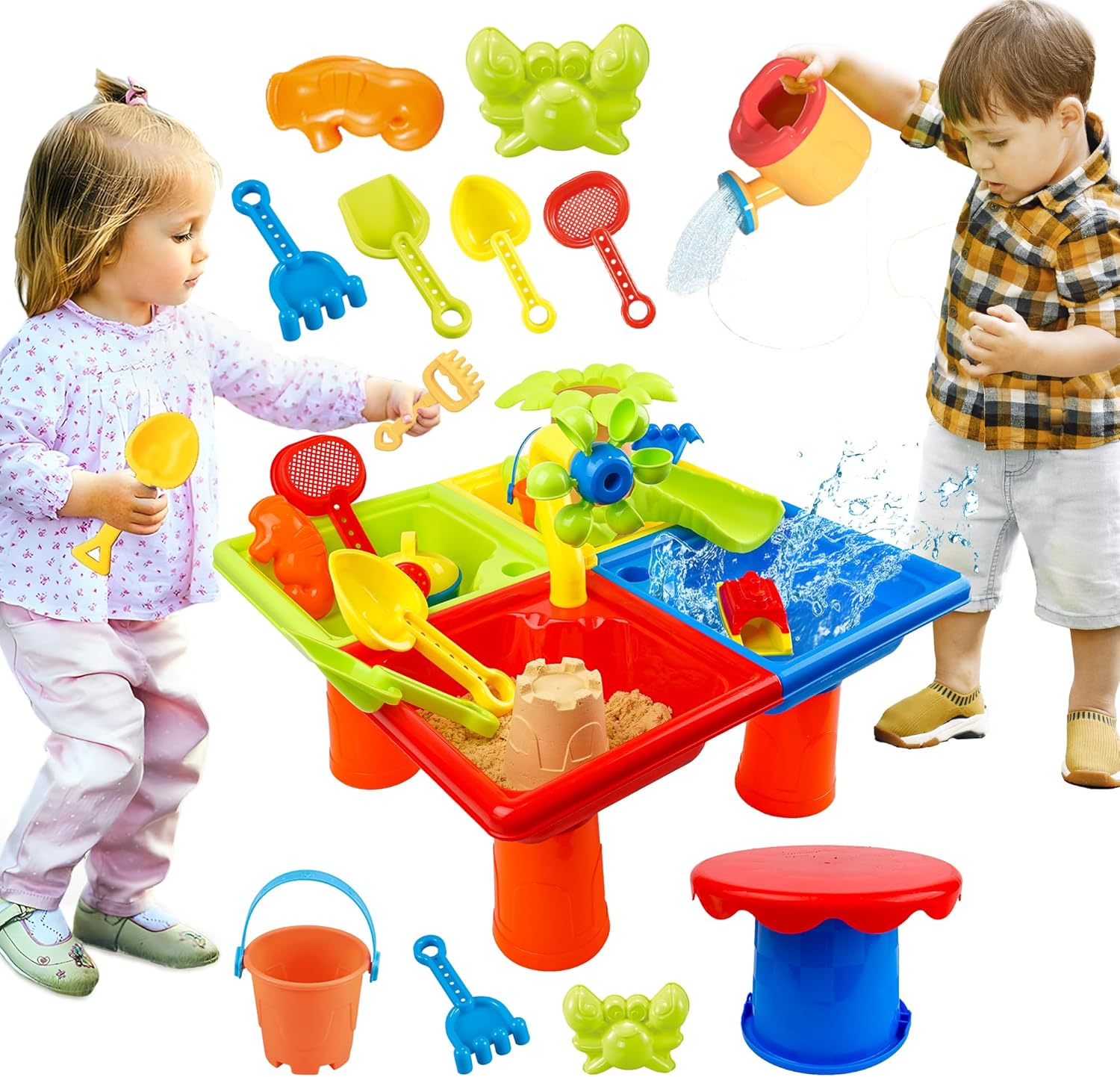 Kids Outdoor Activity Toys - 25 шт. летний водный стол для