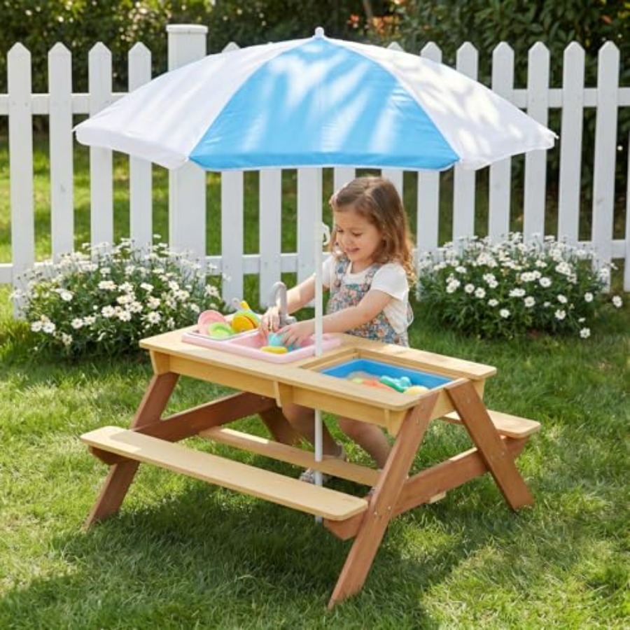 Kids Outdoor Umbrella For Table - Детский уличный стол для пикника с