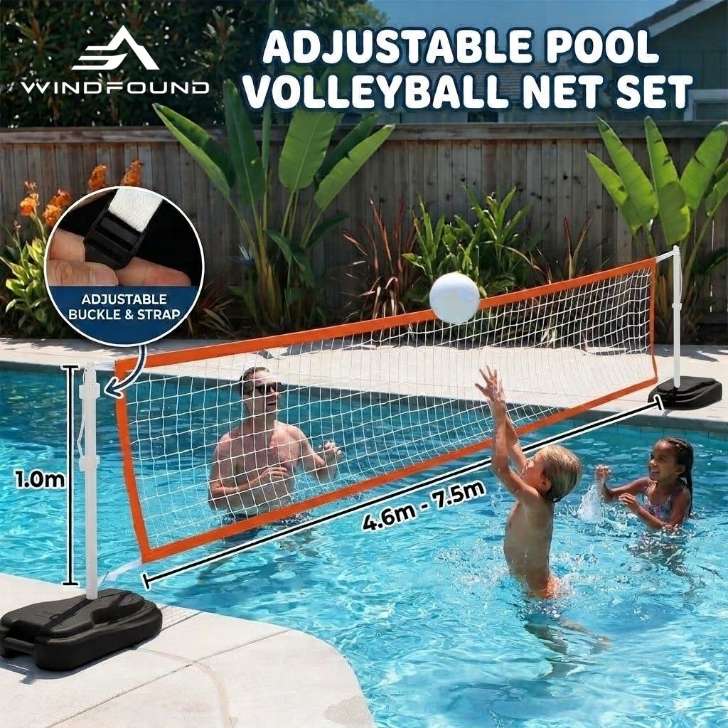 Kids Outdoor Volleyball Net - Регулируемая сменная сетка для волейбола на