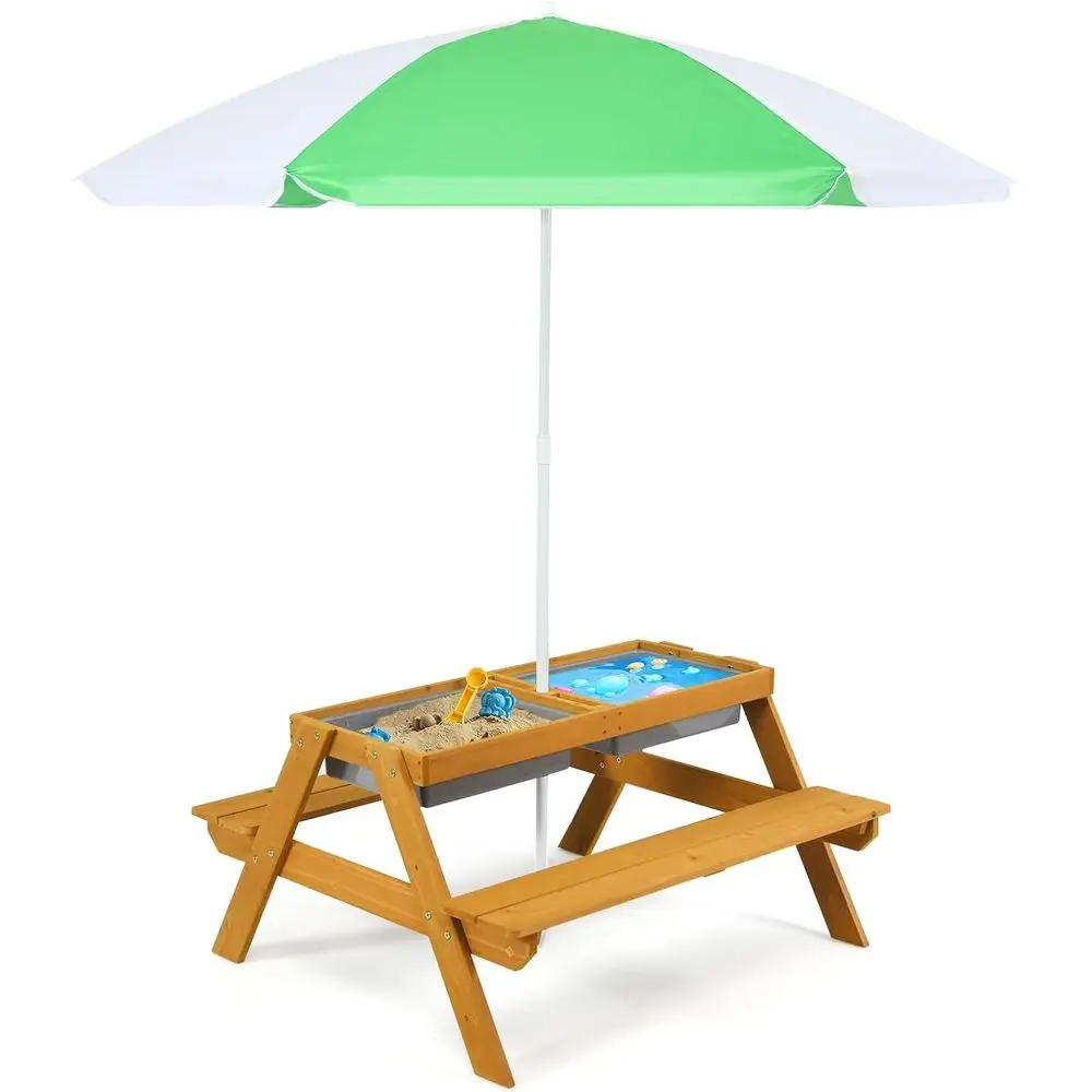Kids Outdoor Umbrella For Table - Детский столик-зонтик 3-в-1 с регулировкой высоты