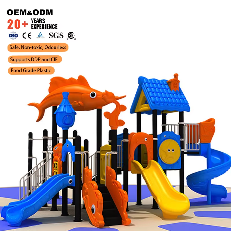 Kids Outdoor Slide Set - Детская уличная игровая площадка с тематикой