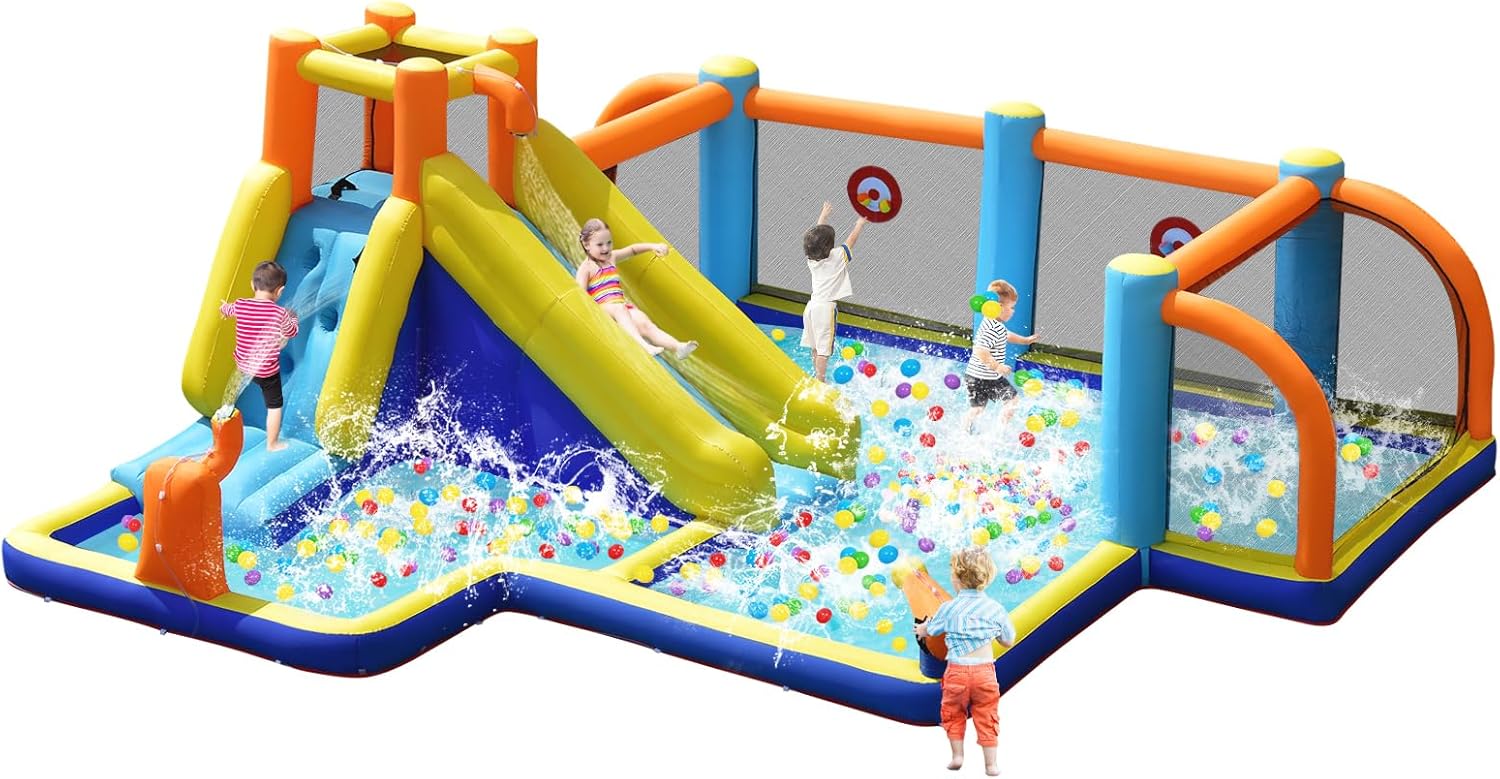 Kids Outdoor Slide - Гигантская надувная водная горка с футбольными