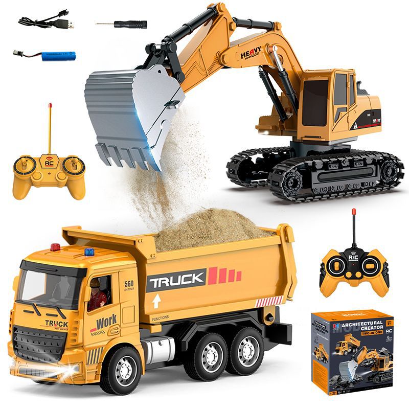 Kids Outdoor Excavator - Игрушечный экскаватор на радиоуправлении из сплава