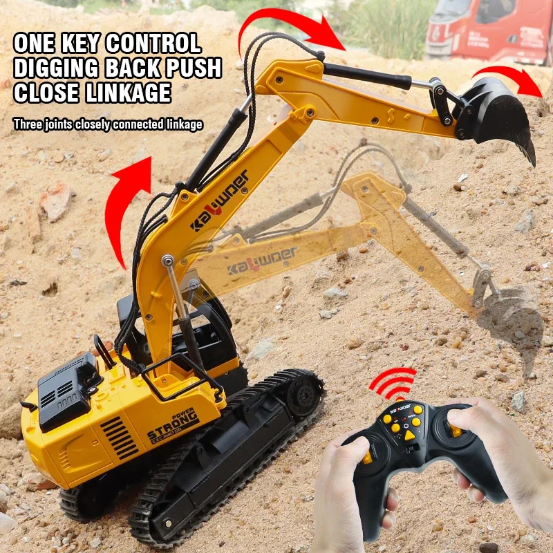 Kids Outdoor Excavator - Huina Радиоуправляемый экскаватор 1/24 9-канальный автомобиль