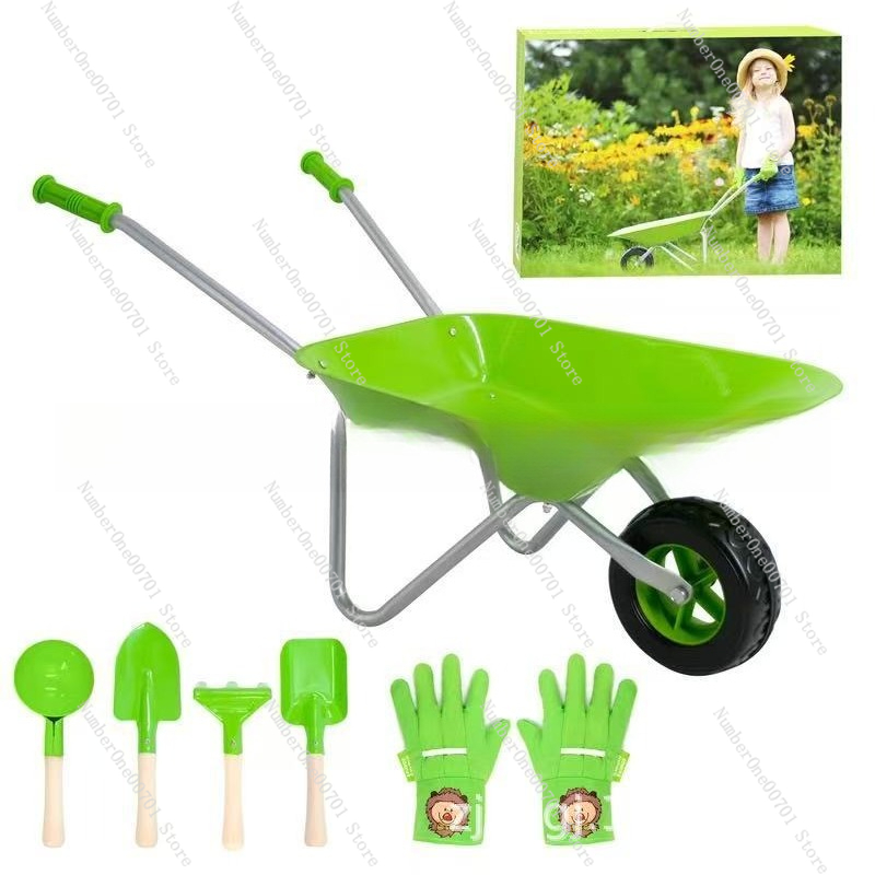Kids Outdoor Activity Toys - Детская уличная тачка, зеленый игровой набор