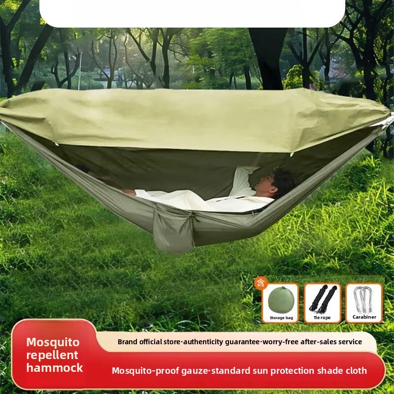 Kids Outdoor Hammock Swing - Сетчатый гамак с москитной сеткой, складной,