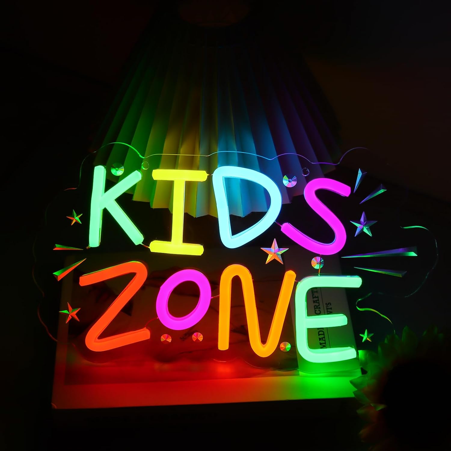 Kids Outdoor Zone - Неоновая вывеска Kids Zone, настенный светильник,