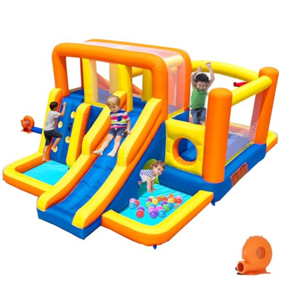 Kids Outdoor Zone - Надувной батут-горка для улицы для детей