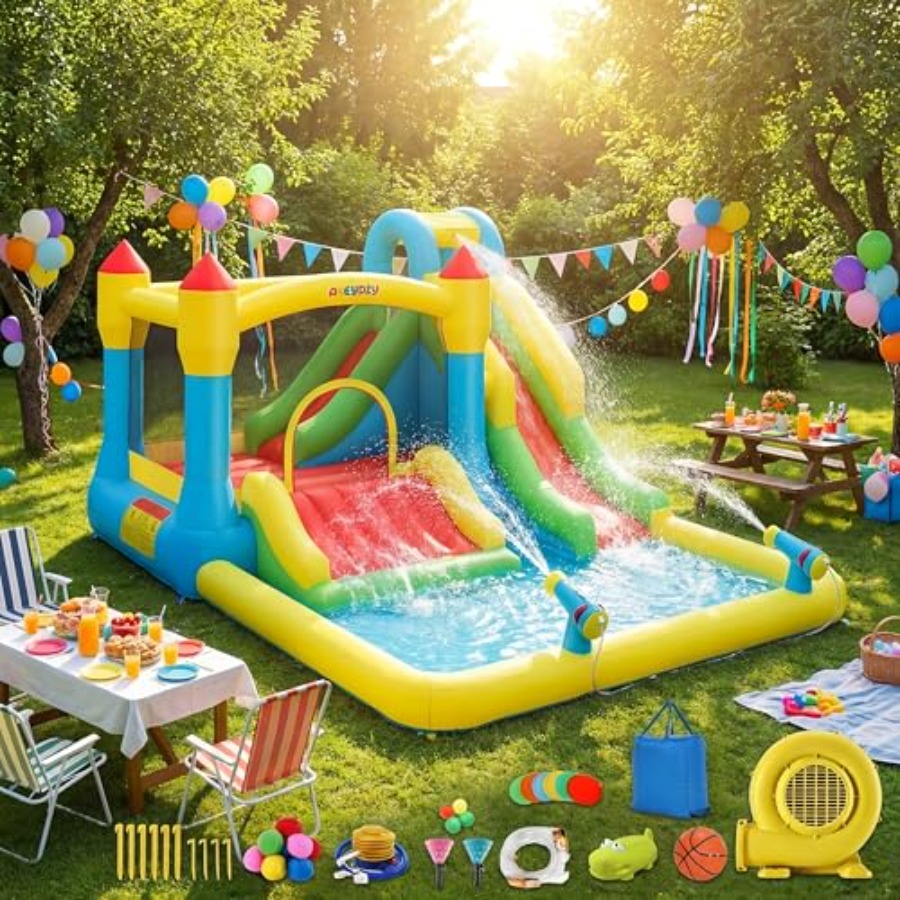 Надувной водный батут для дете – обзор и цена Kids Outdoor Water Slide