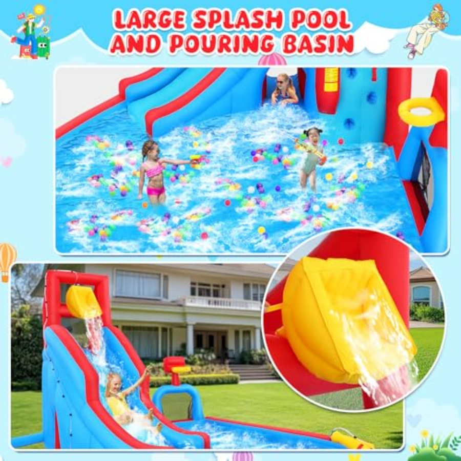Надувной батут-аквапарк для де – обзор и цена Kids Outdoor Water Slide