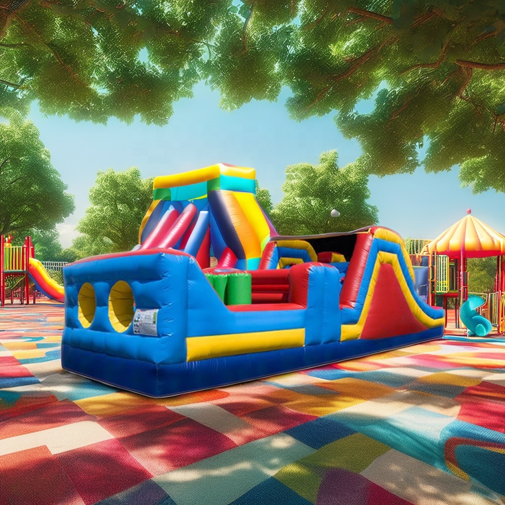 Гигантский коммерческий надувн – обзор и цена Kids Outdoor Obstacle Course Equipment
