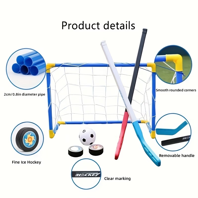 Набор для хоккея и футбола 2 в – обзор и цена Kids Outdoor Hockey Sticks