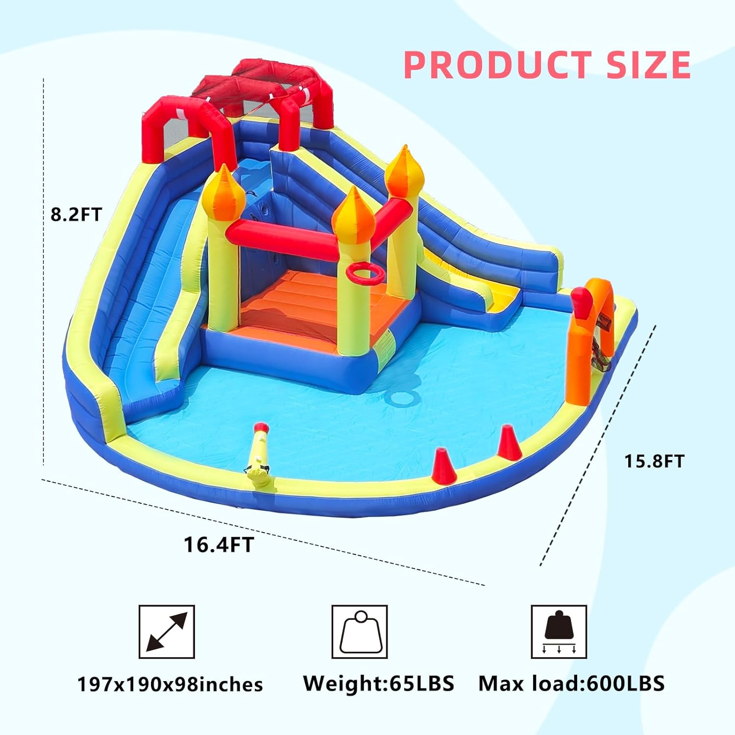 Детский надувной батут с двумя – обзор и цена Kids Outdoor Slide