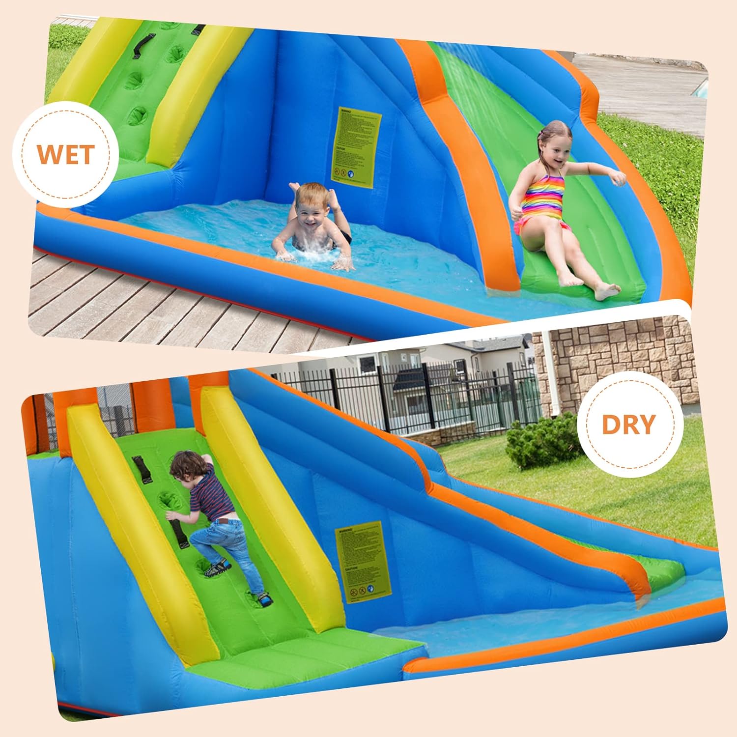 Гигантский надувной аквапарк с – обзор и цена Kids Outdoor Slide