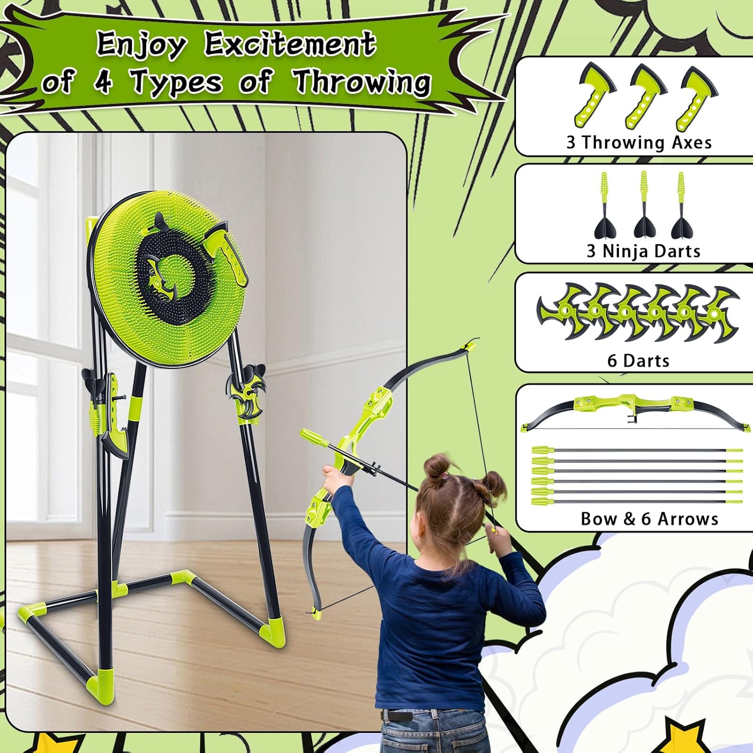 Набор мишеней для метания топо – обзор и цена Kids Outdoor Ninja Set