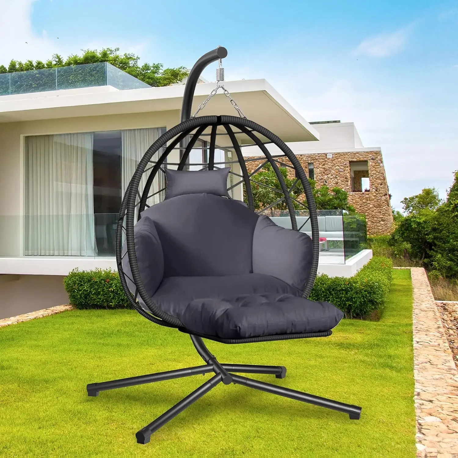 Подвесное кресло-яйцо с подста – обзор и цена Kids Outdoor Egg Chair