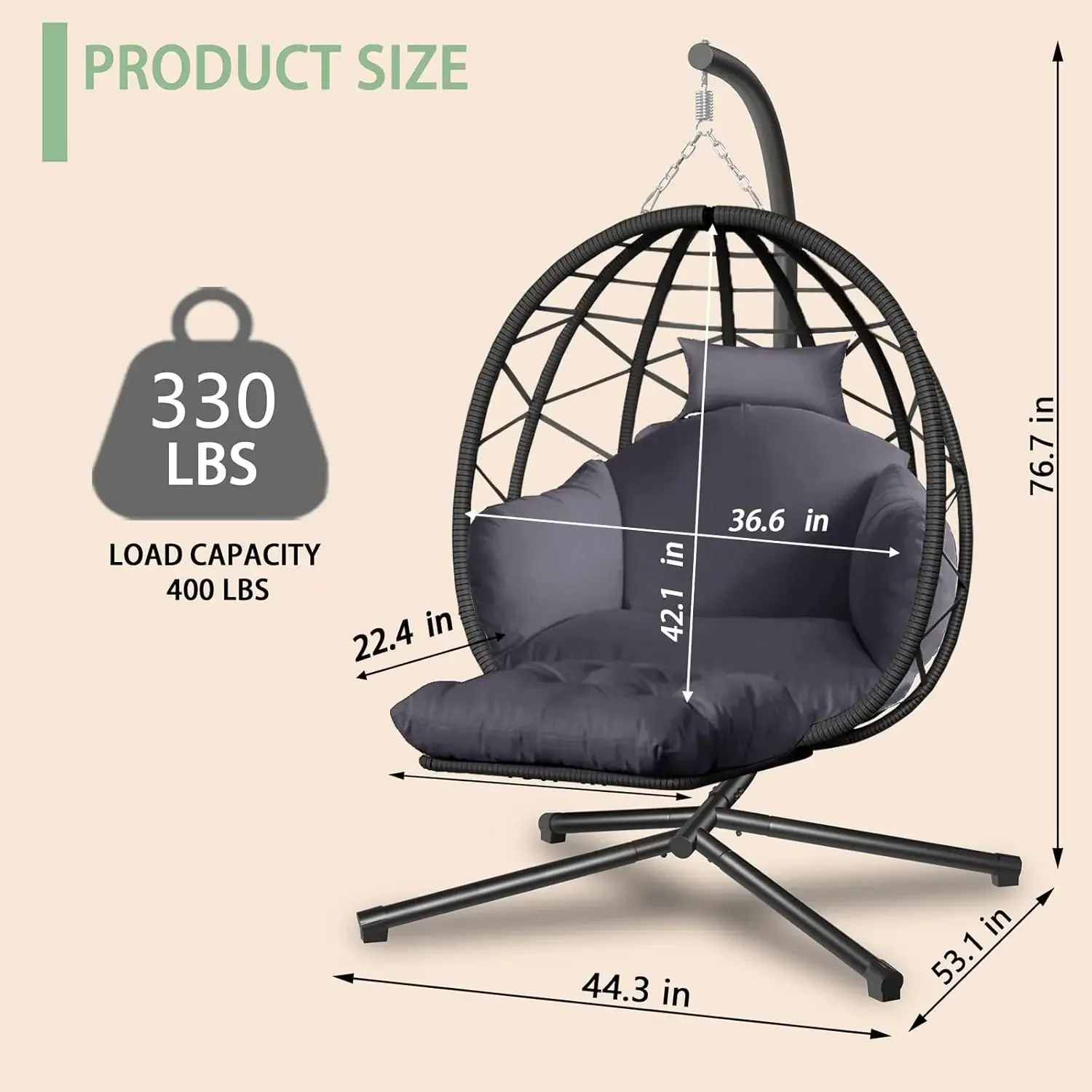 Подвесное кресло-яйцо с подста – обзор и цена Kids Outdoor Egg Chair