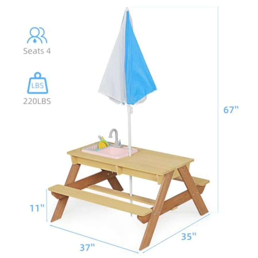 Детский уличный стол для пикни – обзор и цена Kids Outdoor Umbrella For Table