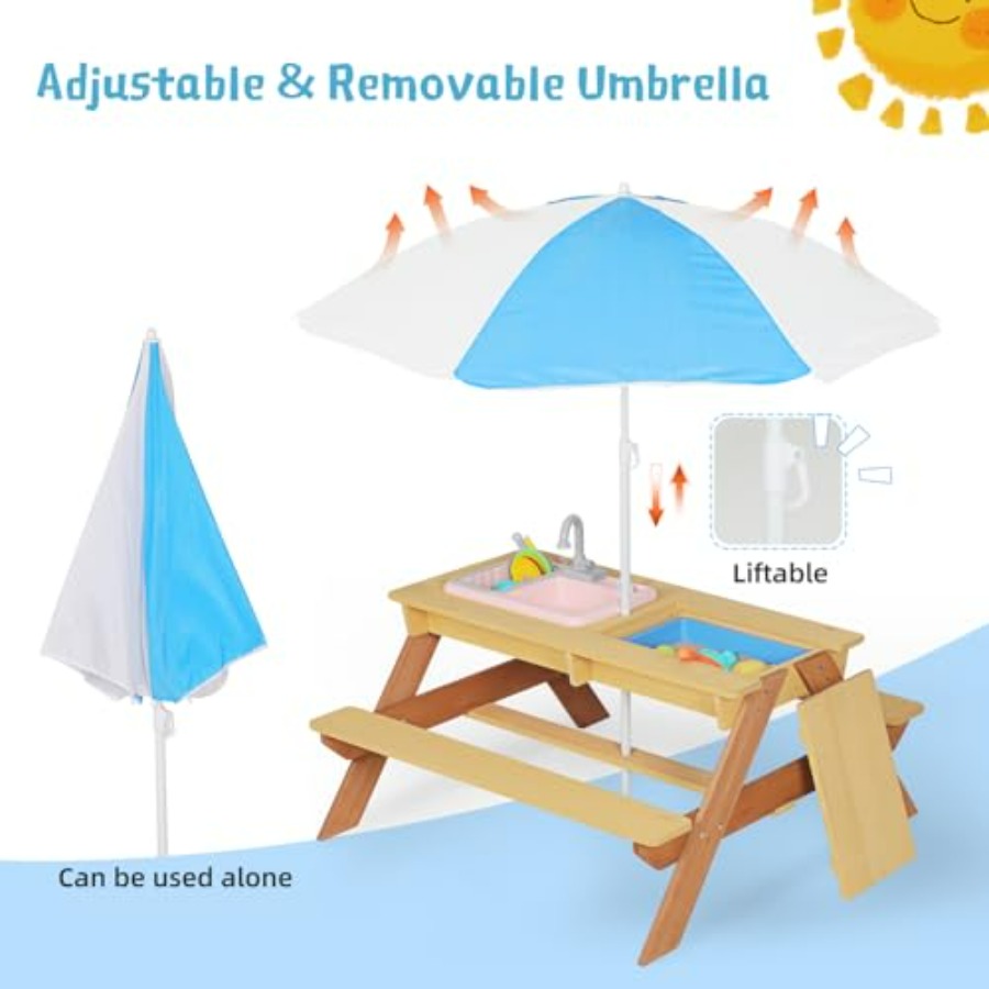 Детский уличный стол для пикни – обзор и цена Kids Outdoor Umbrella For Table