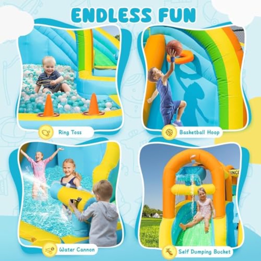 Надувной аквапарк для детей на – обзор и цена Kids Outdoor Slide