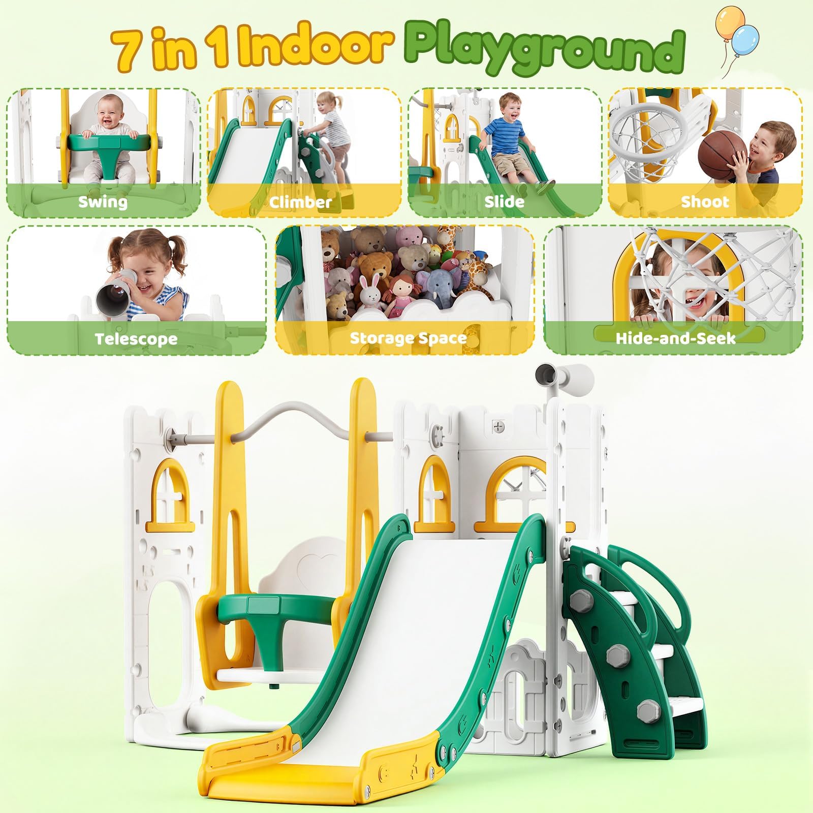 Игровой комплекс 7 в 1 для мал – обзор и цена Kids Outdoor Climber