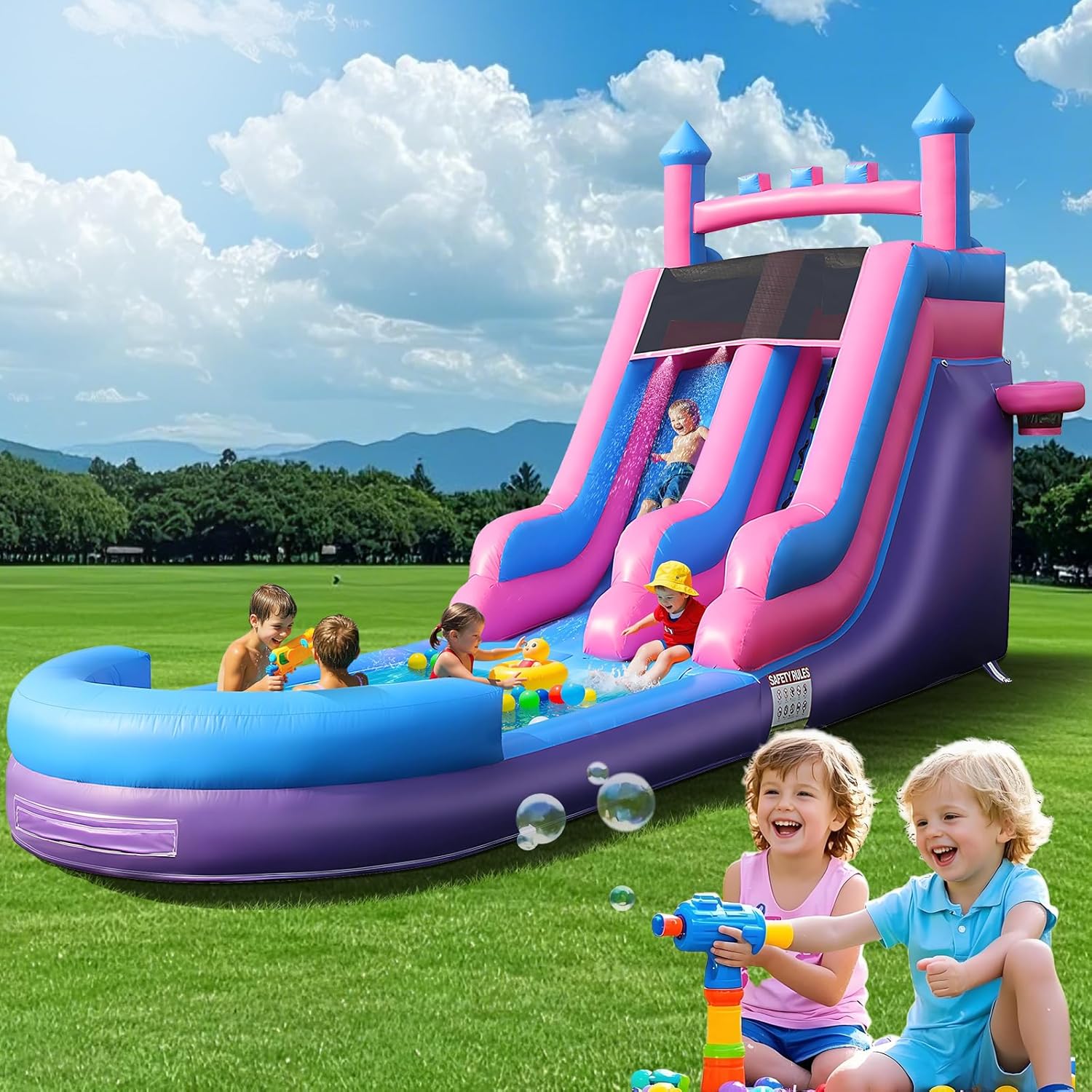 Надувная водная горка для тяже – обзор и цена Kids Outdoor Water Slide