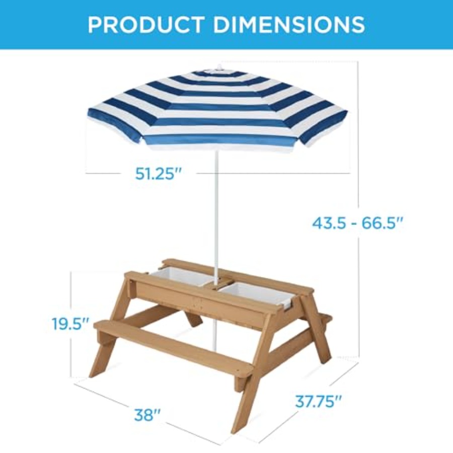 Детский уличный стол для пикни – обзор и цена Kids Outdoor Umbrella For Table