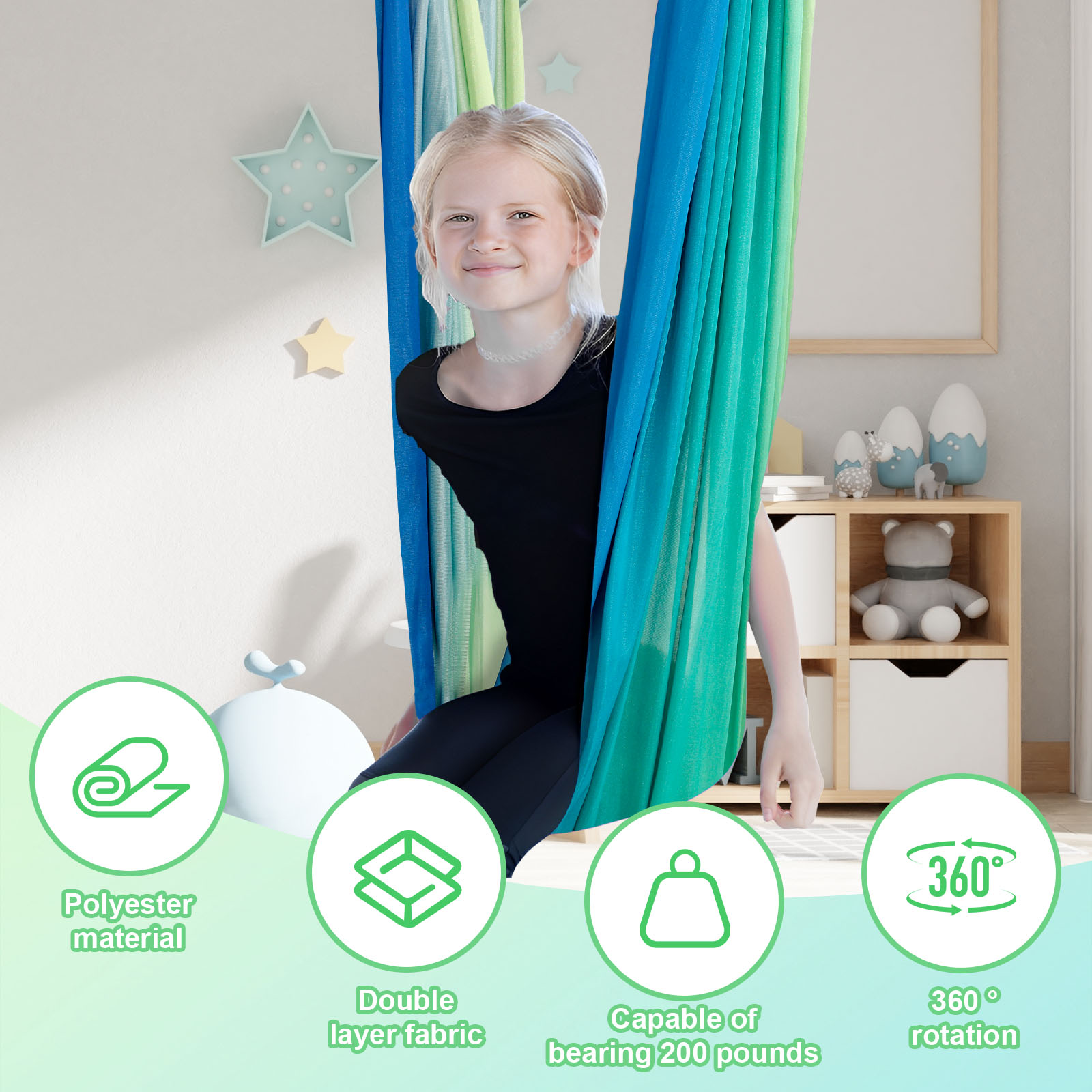 Детские сенсорные качели, двух – обзор и цена Kids Outdoor Hammock Swing