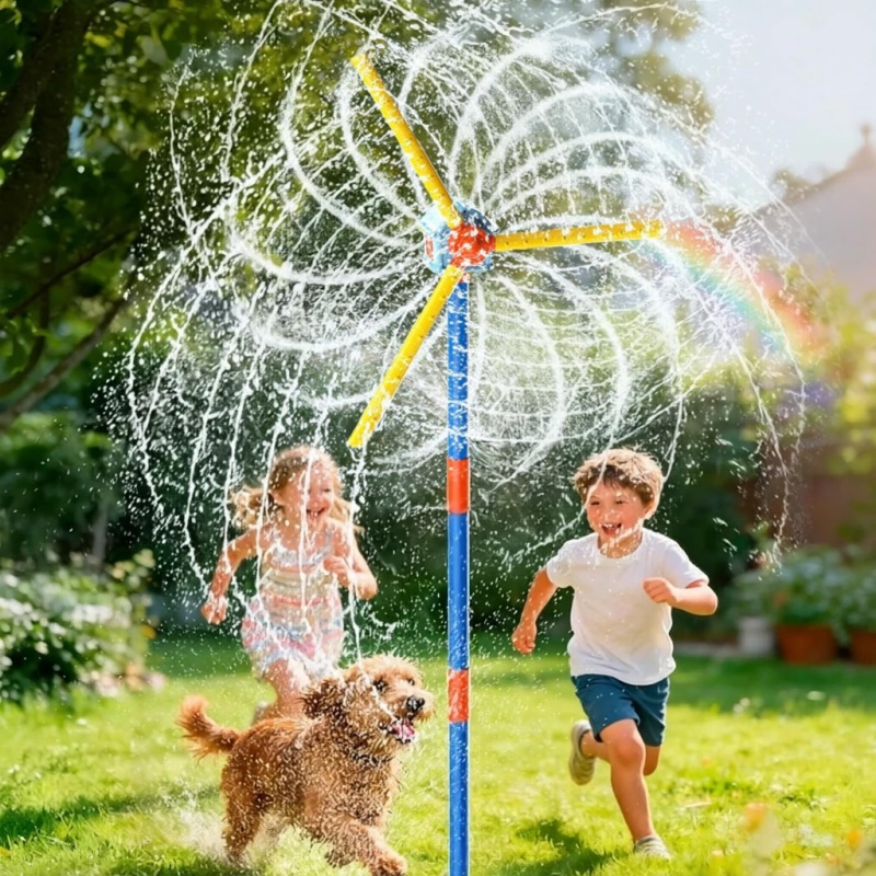 Водный разбрызгиватель-ветряк  – обзор и цена Kids Outdoor Yard Tools