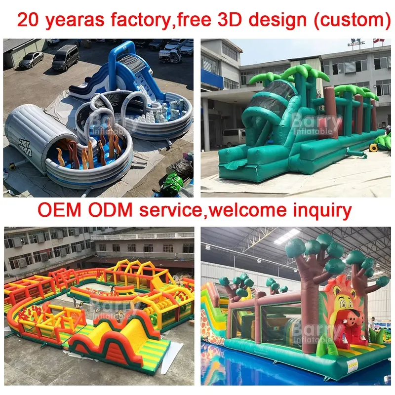 Надувная полоса препятствий Wi – обзор и цена Kids Outdoor Obstacle Course Equipment