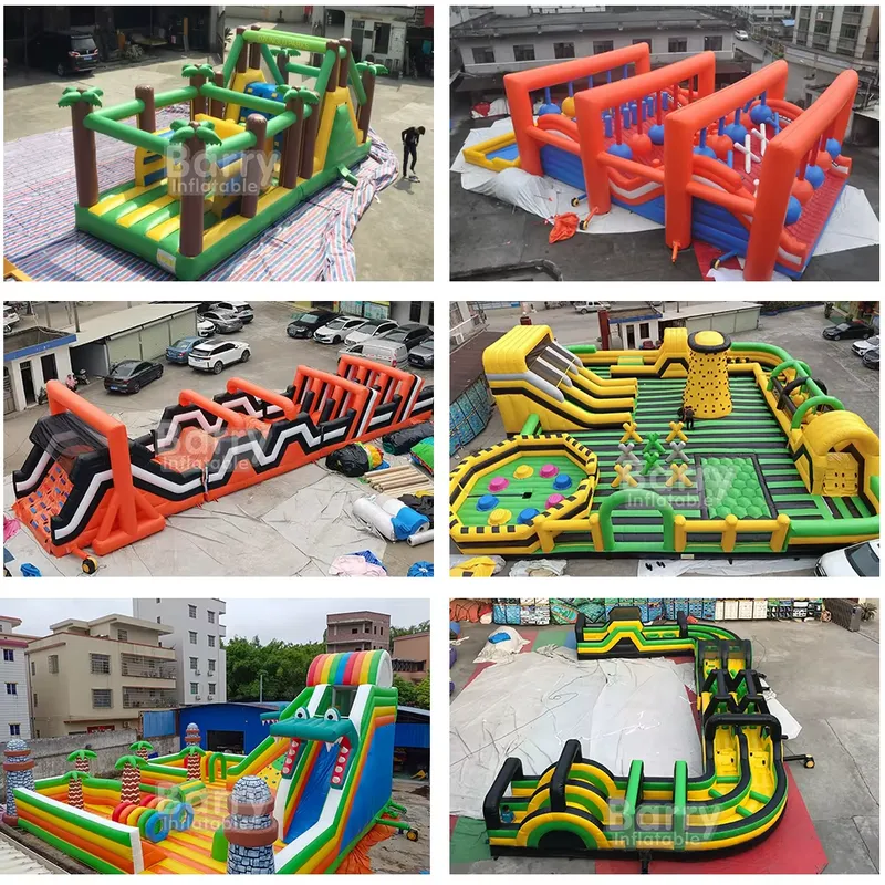 Надувная полоса препятствий Wi – обзор и цена Kids Outdoor Obstacle Course Equipment
