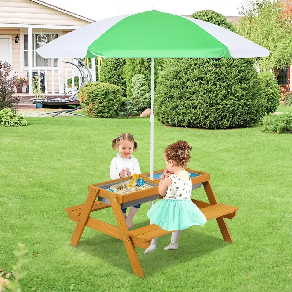 Детский столик-зонтик 3-в-1 с  – обзор и цена Kids Outdoor Umbrella For Table