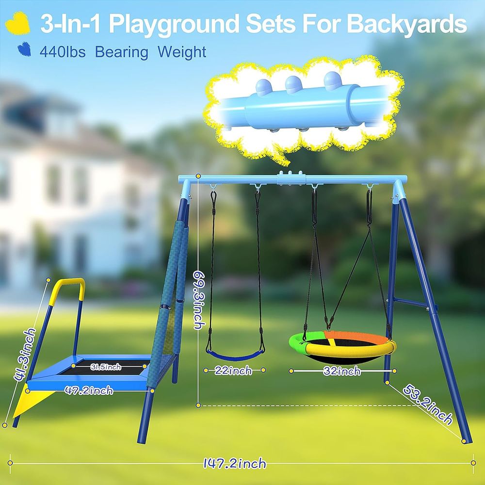Детские качели 3-в-1 для улицы – обзор и цена Kids Outdoor Zone