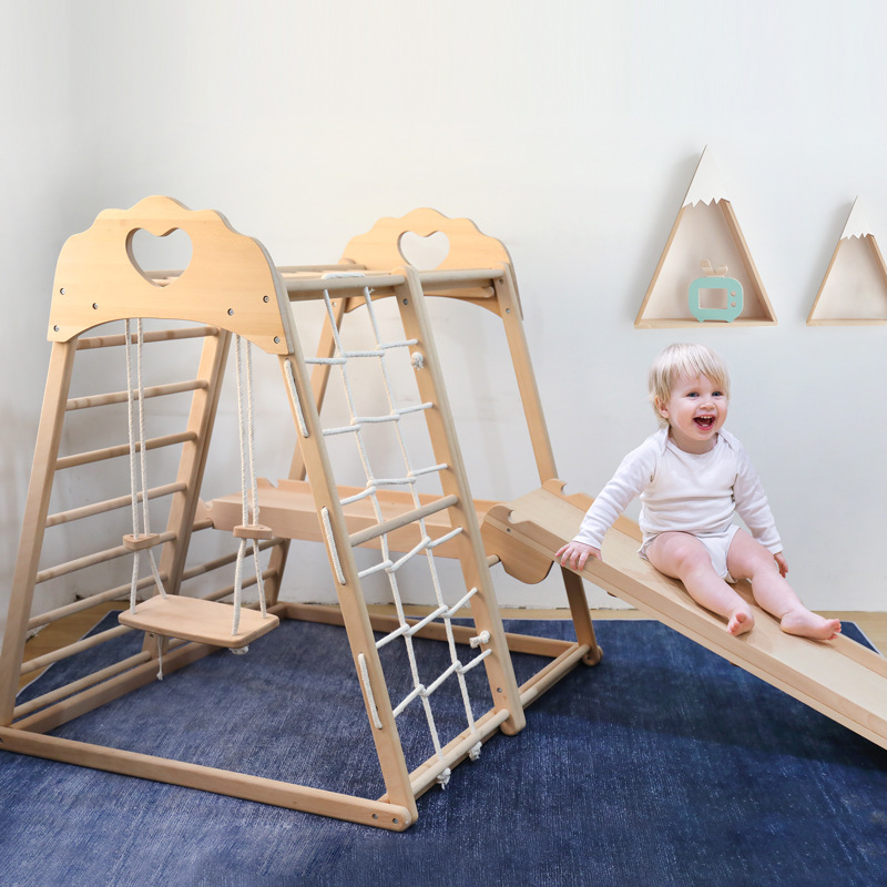 Детский уличный деревянный игр – обзор и цена Kids Outdoor Jungle Gym With Slide