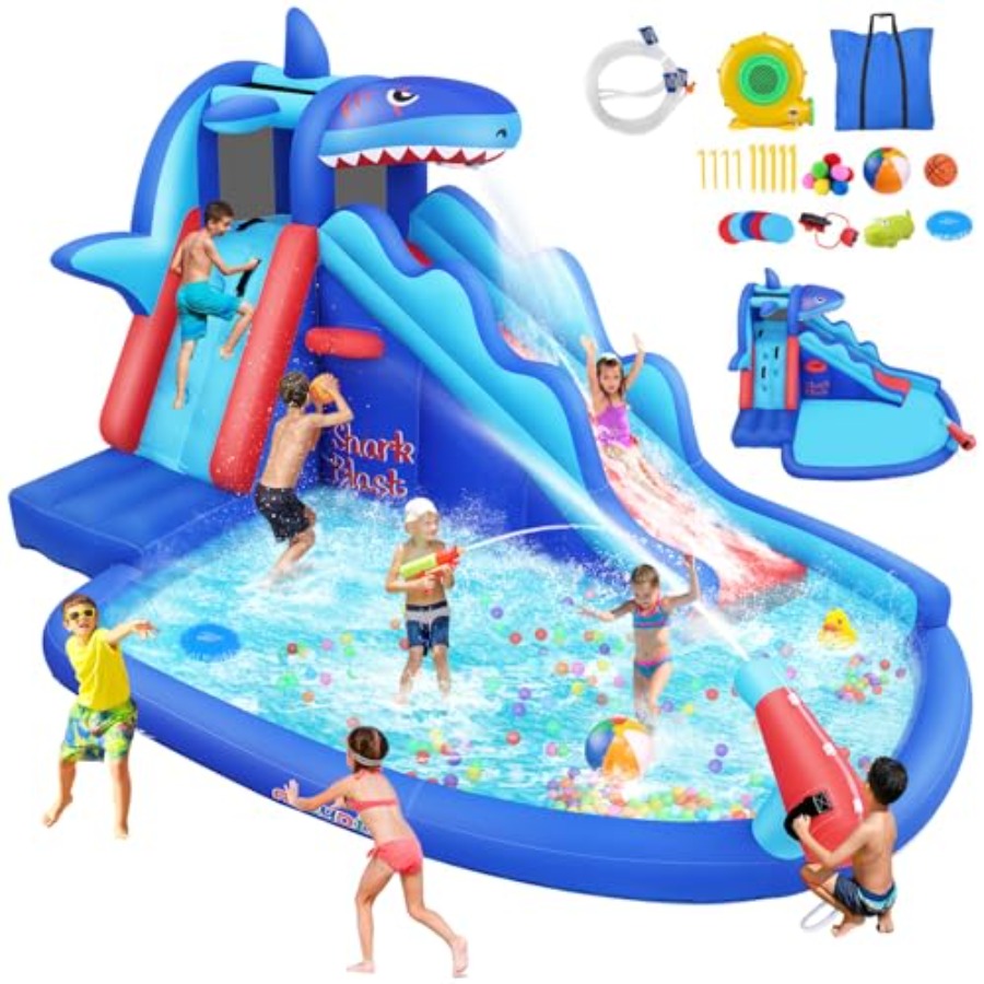 Надувная водная горка-батут дл – обзор и цена Kids Outdoor Water Slide