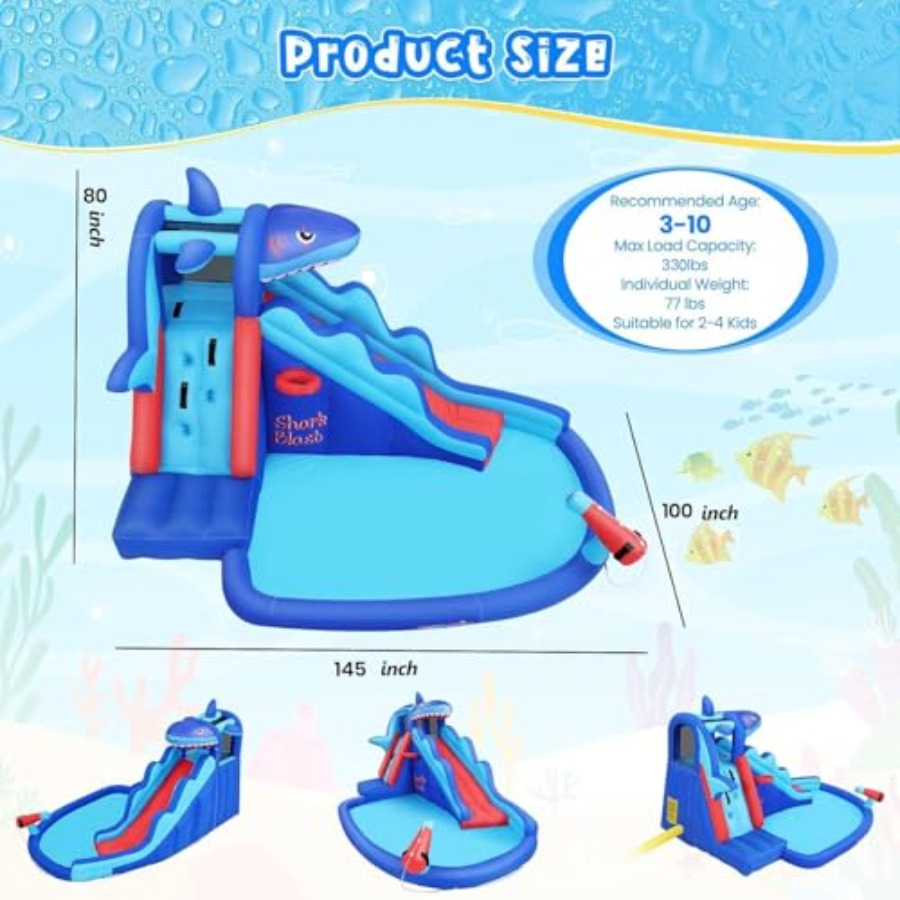 Надувная водная горка-батут дл – обзор и цена Kids Outdoor Water Slide