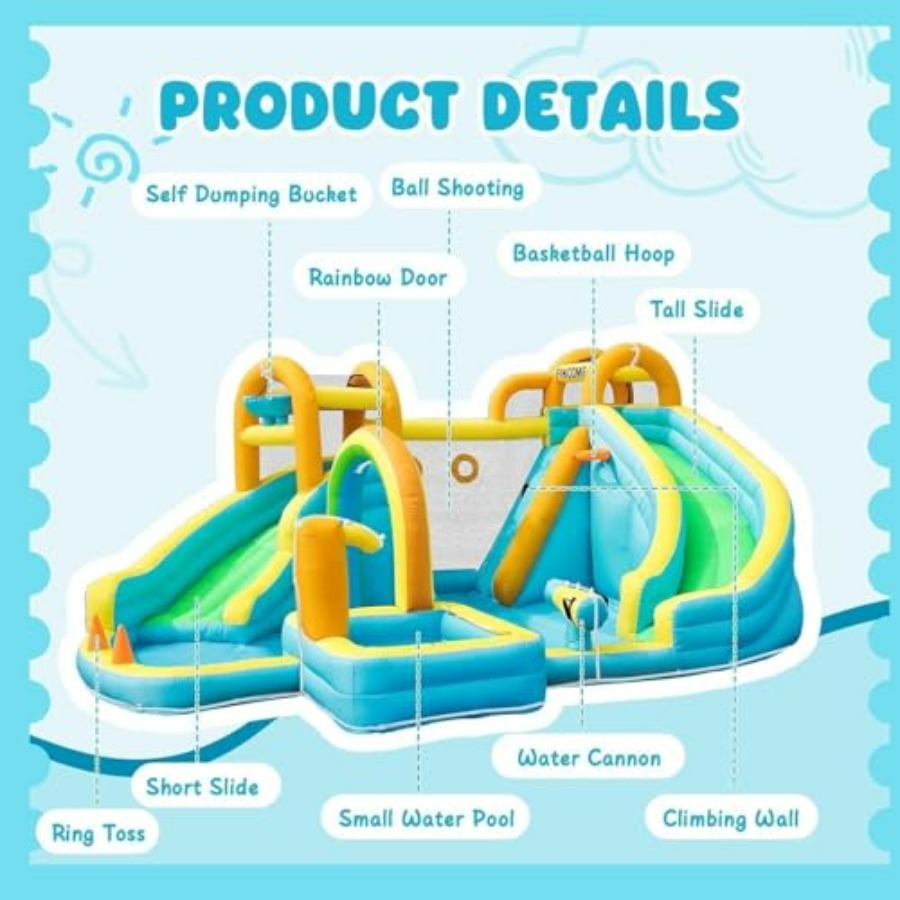 Надувная водная горка для дете – обзор и цена Kids Outdoor Water Slide