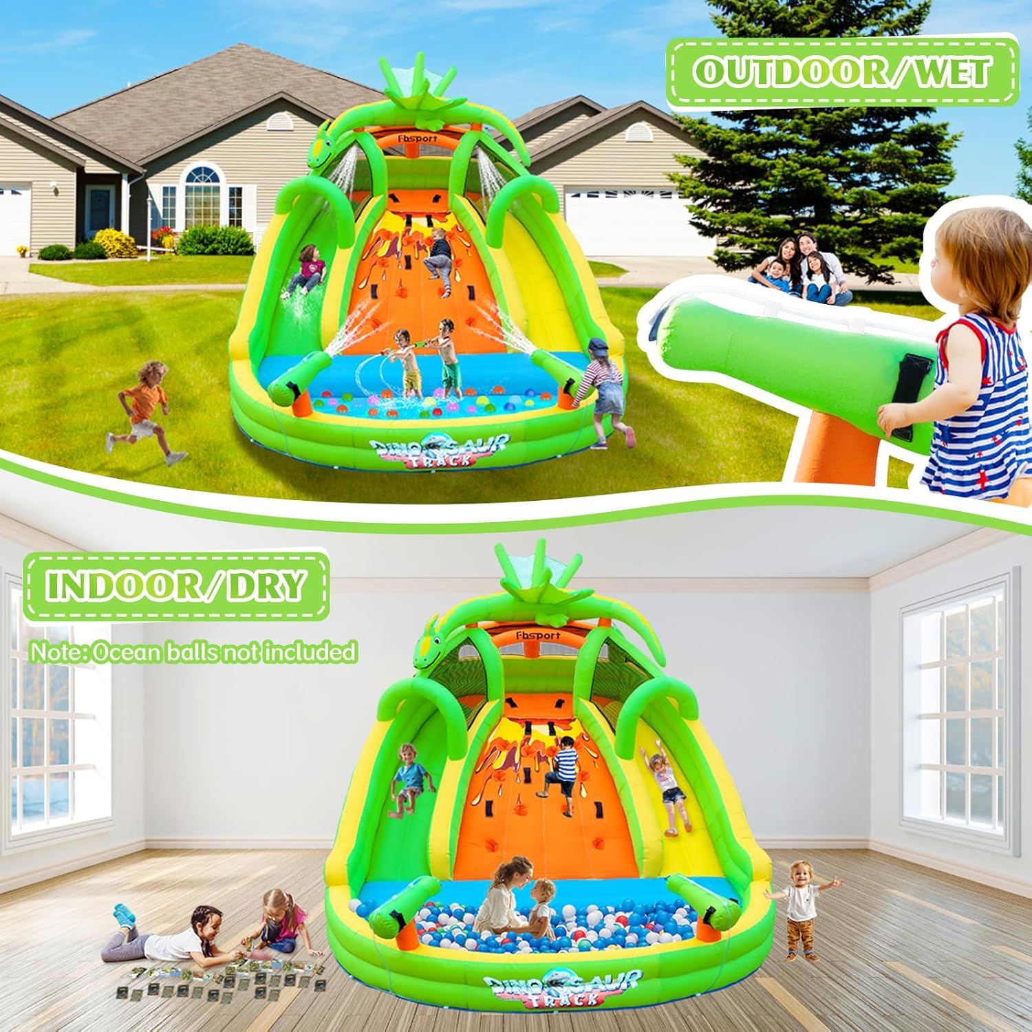 Надувной батут для детей с гор – обзор и цена Kids Outdoor Slide