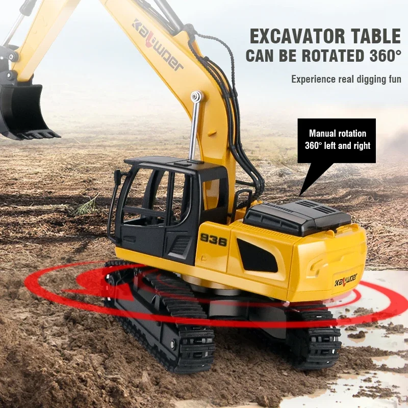 Huina Радиоуправляемый экскава – обзор и цена Kids Outdoor Excavator