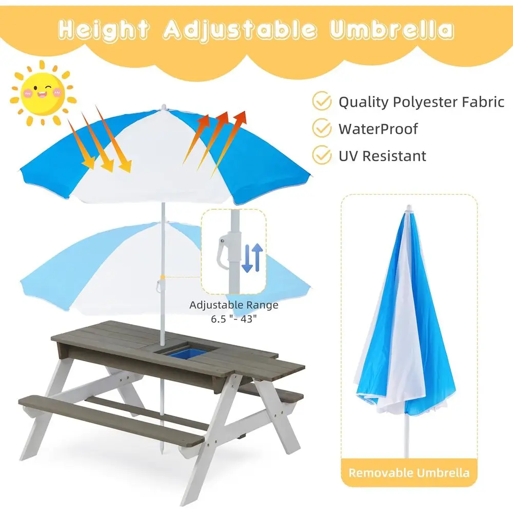 Трансформируемый деревянный ст – обзор и цена Kids Outdoor Umbrella For Table