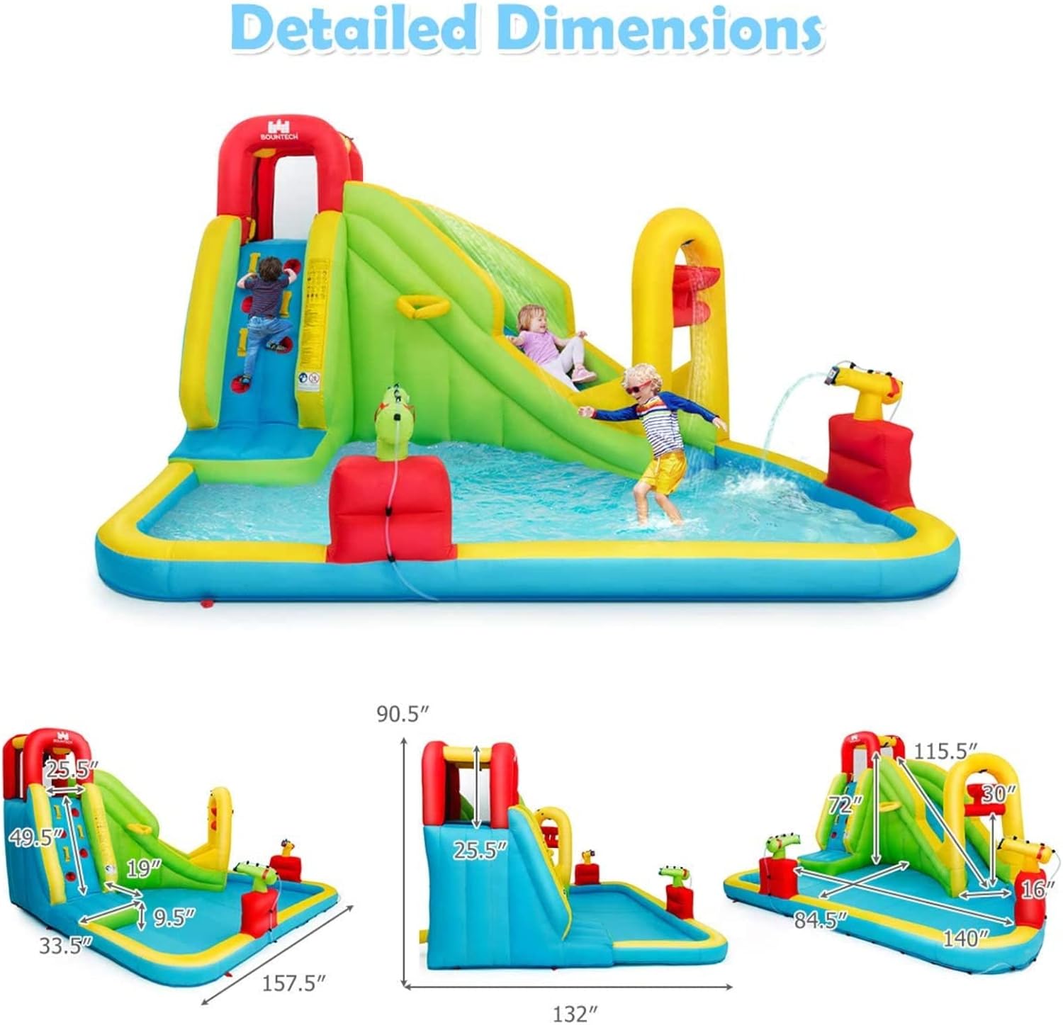 Надувной аквапарк-батут для де – обзор и цена Kids Outdoor Slide