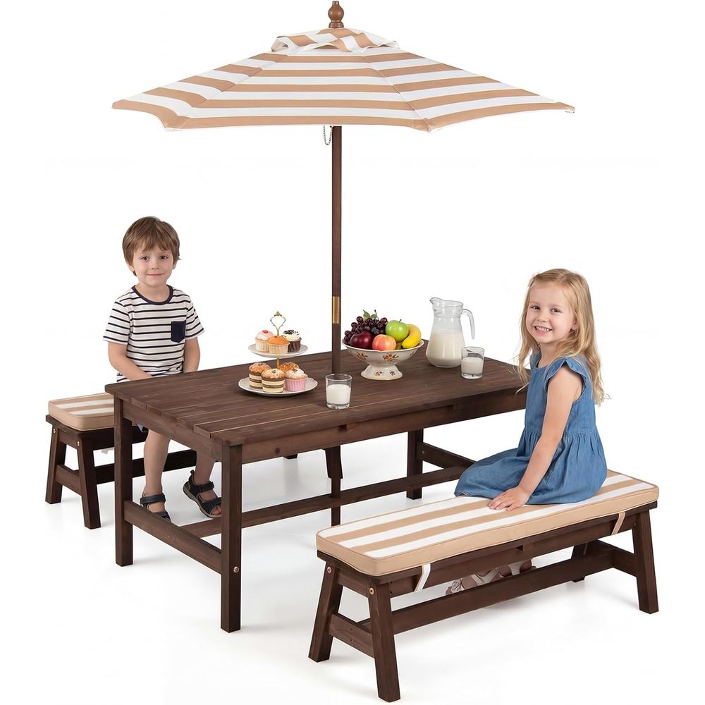 Детский стол для пикника, дере – обзор и цена Kids Outdoor Umbrella For Table