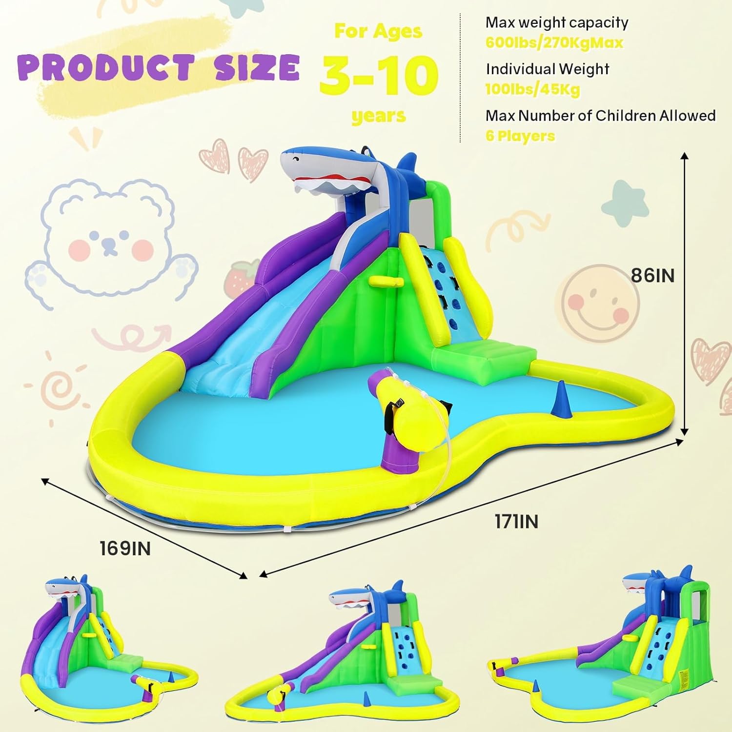 Надувной батут 13x14 футов с в – обзор и цена Kids Outdoor Slide