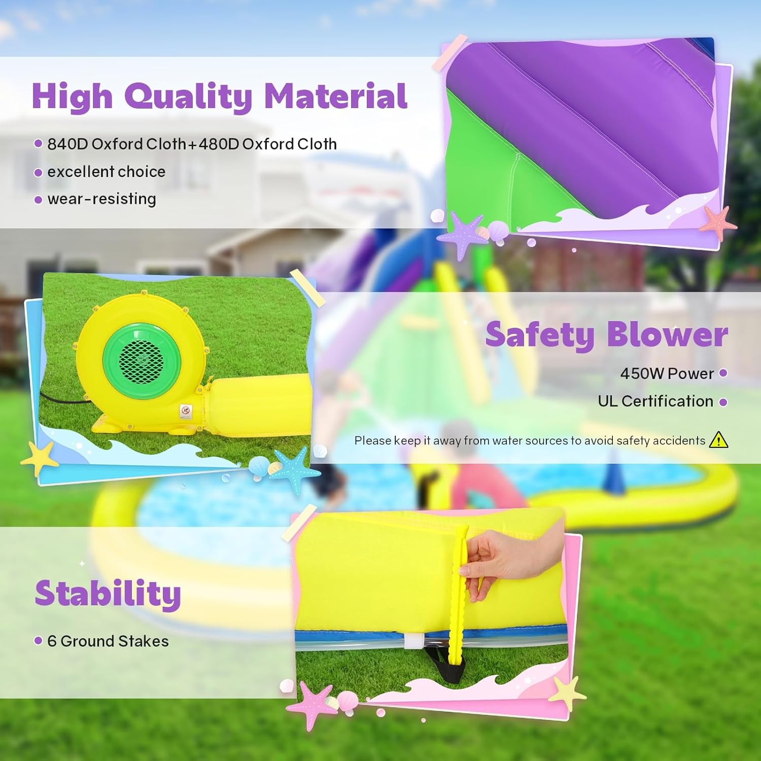 Надувной батут 13x14 футов с в – обзор и цена Kids Outdoor Slide