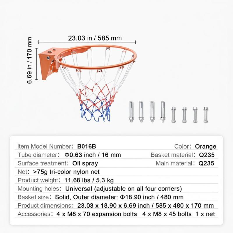 Баскетбольное кольцо, настенно – обзор и цена Basketball Hoop Outdoor