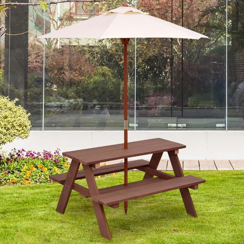 Уличный набор для пикника: 4-м – обзор и цена Kids Outdoor Umbrella For Table