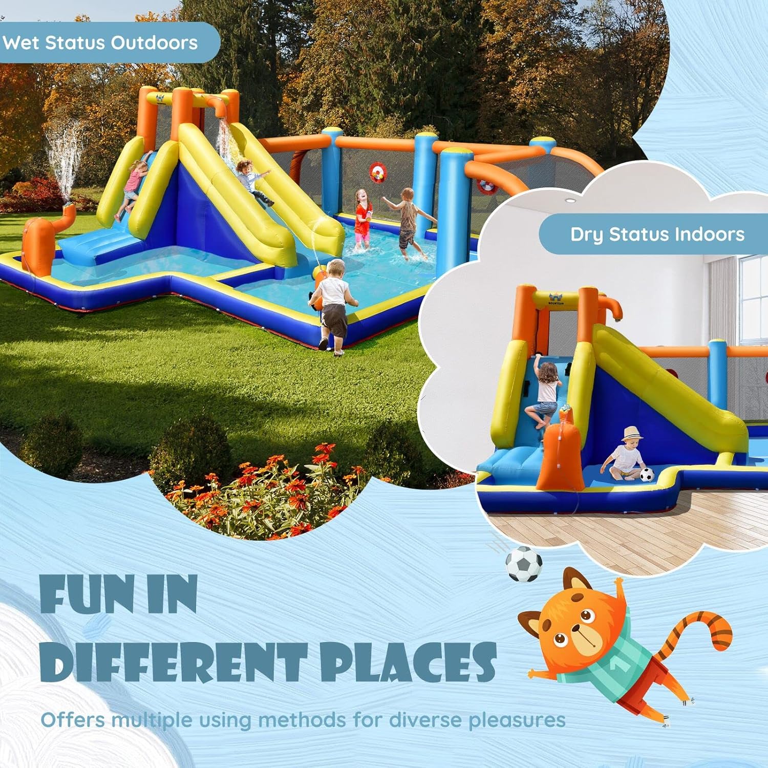 Надувная водная горка, надувно – обзор и цена Kids Outdoor Slide