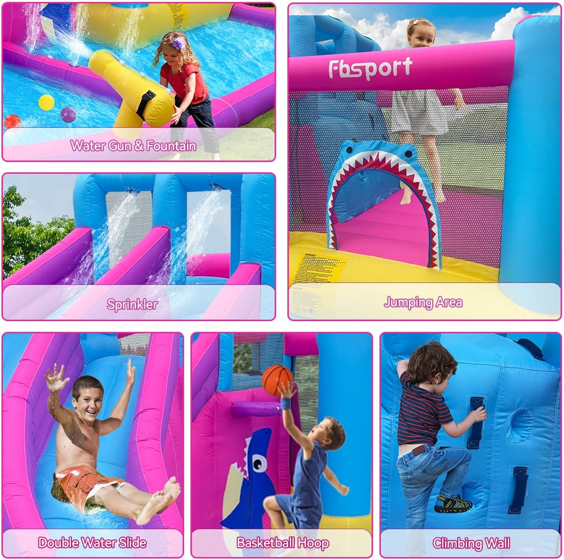 Надувной батут с двумя водными – обзор и цена Kids Outdoor Slide
