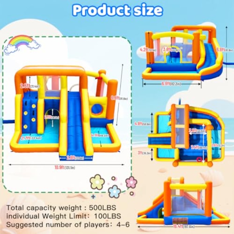 Надувной батут-горка для улицы – обзор и цена Kids Outdoor Zone